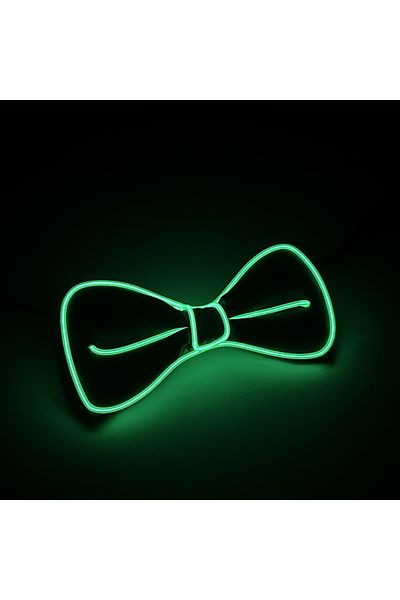 Choice green Men Glowing Bow Tie EL Wire Neon LED Luminous Party Haloween Christmas Luminous Light Up Decor