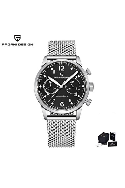 Choice ساعة باجاني ديزاين عسكرية رياضية للرجال كوارتز VK64 من الفولاذ المقاوم للصدأ والياقوت W، إصدار 2024