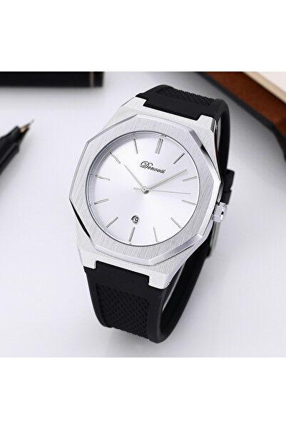 Choice ساعة كوارتز رياضية بسيطة للرجال باللونين الأسود والأبيض مقاومة للماء و...