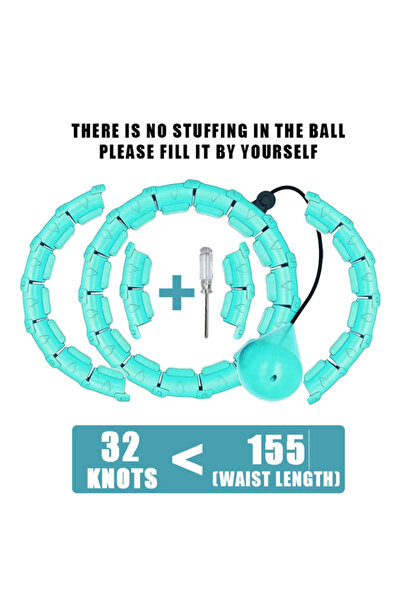 Choice طوق تمارين رياضية مرجح 32-أزرق وأخضر للبالغين، عقدة إنقاص الوزن، طوق ل...