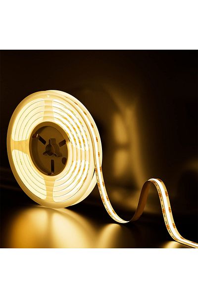 Choice 5m 3000K 12V Cob Flexible Cool White, Natural Light, Warm,LED Strip Light, Cabinet, Bar, Counter, Li