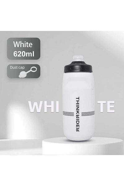 ThinkRider White 620ml ThinkRider 620ml/750ml Bicycle Bottle MTB Road Bike Water Bottle Outdoor Sports Plastic