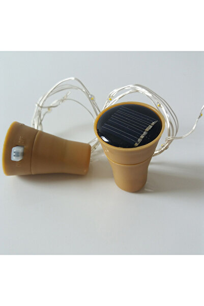 Choice سلسلة مصابيح شمسية بيضاء بطول متر واحد و10 مصابيح ليد مقاومة للماء للا...