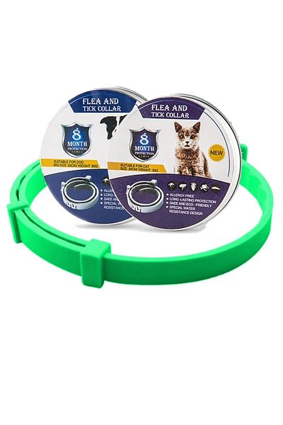 Choice CAT green 8-Month Flea & Tick Defense Collar for Dogs & Cats - Mosquito & Insect Repellent Pet Prote