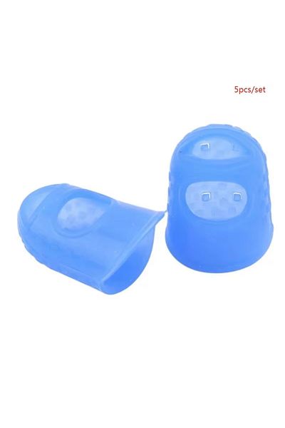 Choice 5pcs a set Deep Blue 5 PCS/Set Thickened Universal Finger Silicone Guitar String Finger Cover Finger