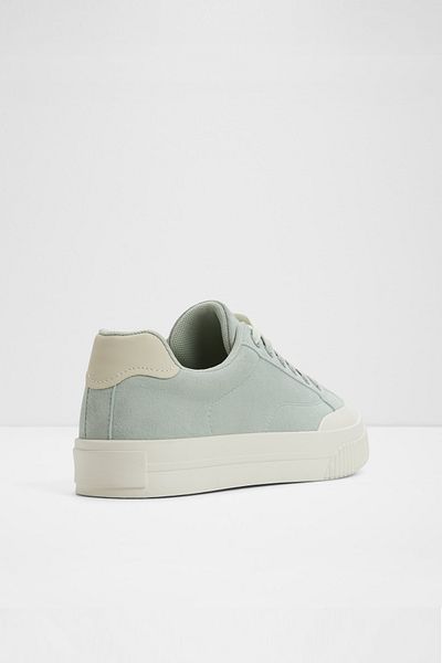 Aldo Greenacre - Pantofi de damă din piele naturală, verde deschis, cu șireturi, cu talpă din cauciuc
