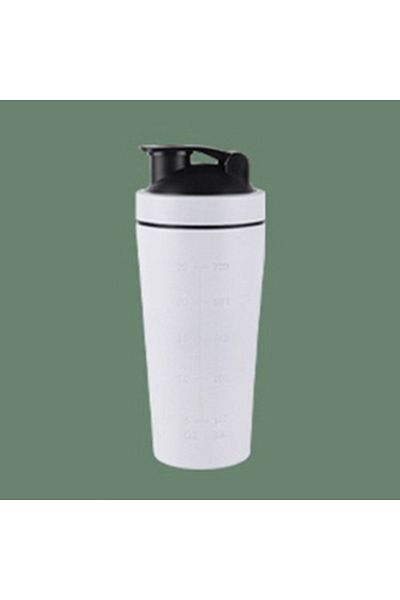 Choice 750ml White Stainless steel Shaker Bottle Portable protein powder shaker cup Sport Mug Leak Proof Ou