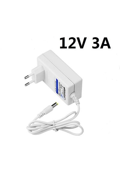 Choice EU 3A DC12 volt EU Plug Lighting Transformer Power Supply 2A/ 3A/5A White Adapter for 5.5x2.1mm Univ