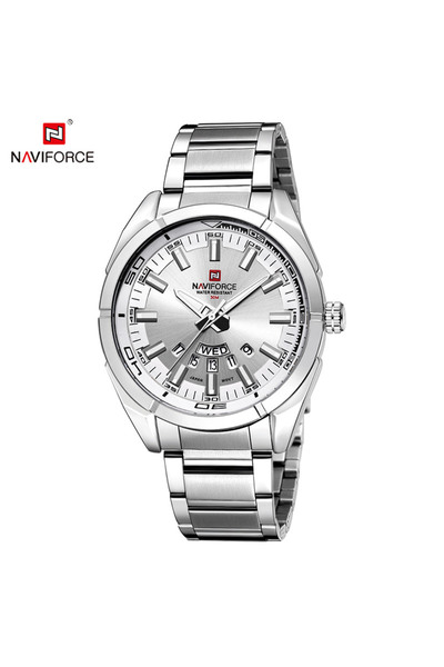 Naviforce ساعة SW الكلاسيكية الكاجوال للرجال من الفولاذ المقاوم للصدأ رياضية ...