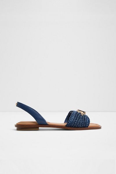 Aldo Goassı - Women's Textile Navy Blue Flat Sandals