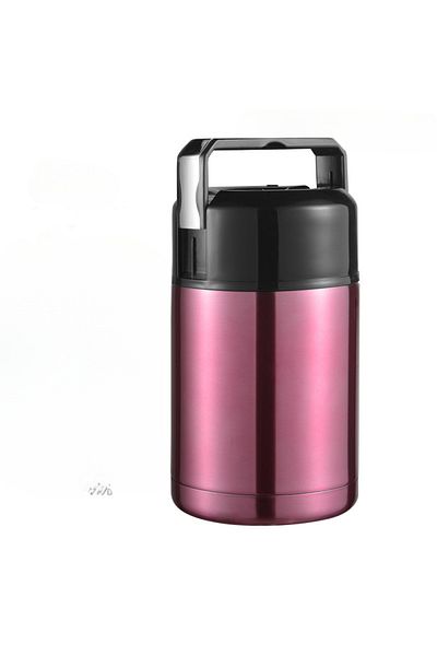 Choice 800ml Rose red Large Capacity 800ML/1000ML Thermos Lunch Box Portable Stainless Steel Food Soup Cont
