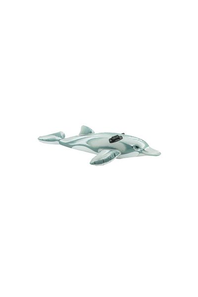Intex PVC Inflatable Swimming Dolphin Ride-On with Sturdy Handles 175 x 66 cm