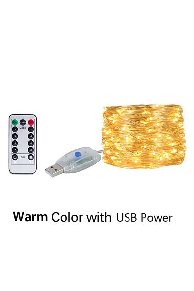 Choice 5M Warm USB Power Led String Light Christmas Fairy Light USB Battery Remote Garland Copper Wire LED