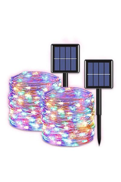 Choice 6M 50LED 2pack RGB Led Solar Fairy String Lights 8 Modes Christmas Led Light Outdoor Garden Patio Wi
