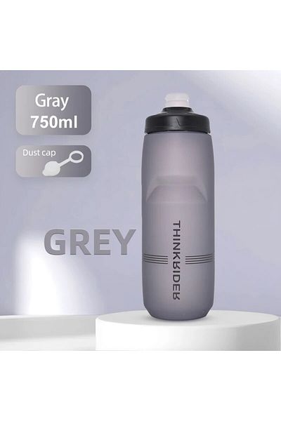 ThinkRider Gray 750ml ThinkRider 620ml/750ml Bicycle Bottle MTB Road Bike Water Bottle Outdoor Sports Plastic P
