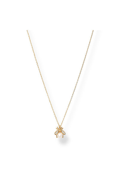 Joy of Jade Charlotte Arı Kolye, 18 Ayar Altın Kaplama