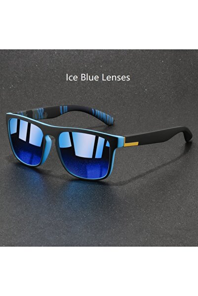 Choice5 Ice Blue Lenses Fashion Vintage Square Sunglasses Men Women Fishing D...