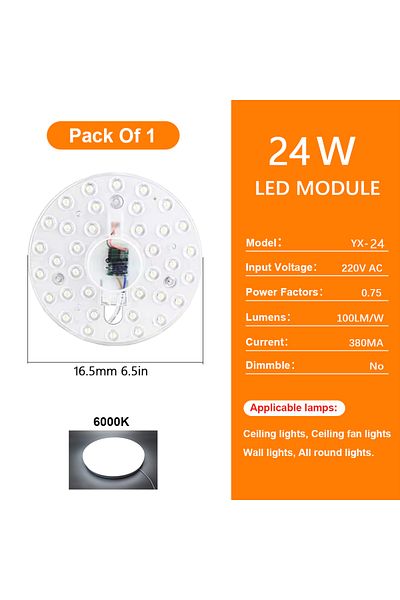 Choice 24W A Ceiling Light Replacement Led Module 220V Led Panel Dimmable 72W Round Led Light Board Energy