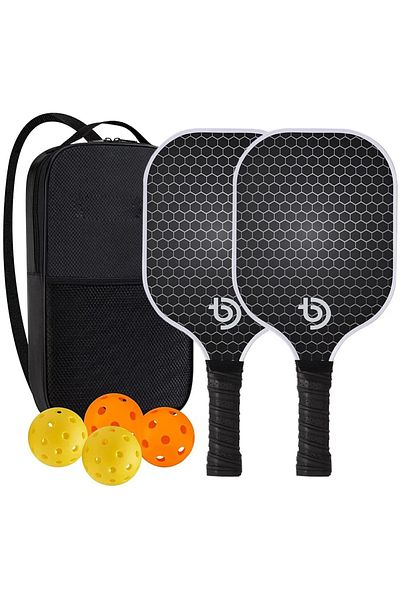 Choice D Pickleball Paddles Set-Graphite Carbon Fiber Usapa Approved Lightweight Racquets Set Indoor and O.