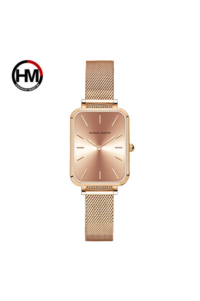 Choice ساعة 1241CC-WFF مربعة الشكل للنساء بحزام شبكي من الفولاذ المقاوم للصدأ...