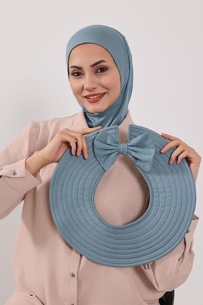 Aisha's Design Combed Cotton Practical Put-On-And-Off Bow Hat over Turban, Sp-4, Sp-4