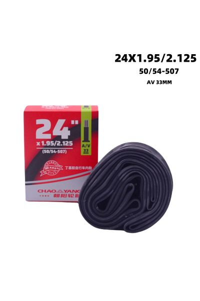 Choice Schrader Valve 24" 33mm 1.9-2.125" 24X1.95-2.125 CHAOYANG Bicycle Inner Tube 24inch 50/54-507 AV 33m