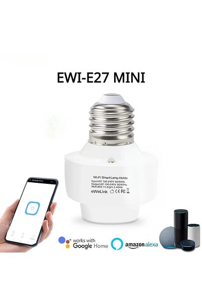 Choice Ewelink-BL-E27-Mini WHITE Ewelink E27 Wifi Lamp Holder Smart Socket For Led night Light Nozzle Bulb