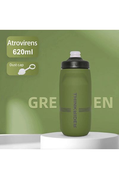 ThinkRider Atrovirens 620ml ThinkRider 620ml/750ml Bicycle Bottle MTB Road Bike Water Bottle Outdoor Sports Pla