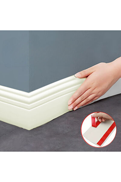 Choice ملصقات حائط من الفوم ذاتية اللصق، قطعة واحدة، لون بيج، بطول مترين، لخل...