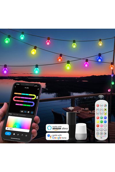 Choice Tuya WIFI Tuya Smart WIFI G40 LED Bulb String Light USB 15M 25 Blubs Fairy Lights Christmas Bedroom