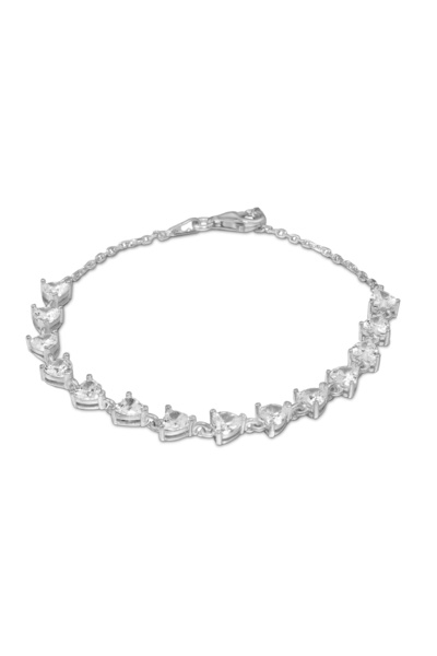 Joy of Jade Stella Kalp Taşlı Zincir Bileklik, 18 Ayar Rodyum Kaplama (925 Ay...