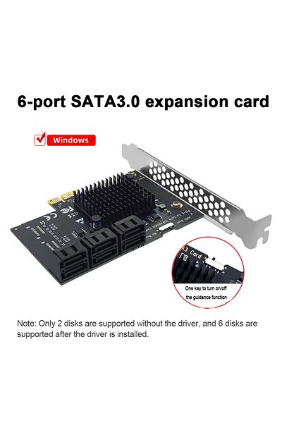 Shunmaii SA3112J PCIE Adapter 2/6/12/16/20 Port PCI-Express X1 to SATA 3.0 Expansion Card 6Gbps High Speed...