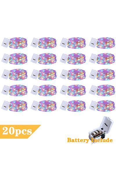 Choice 2M 20LEDs Battery Include Multicolor Light 20Pcs LED Fairy Copper Wire String Light with Battery 3 M
