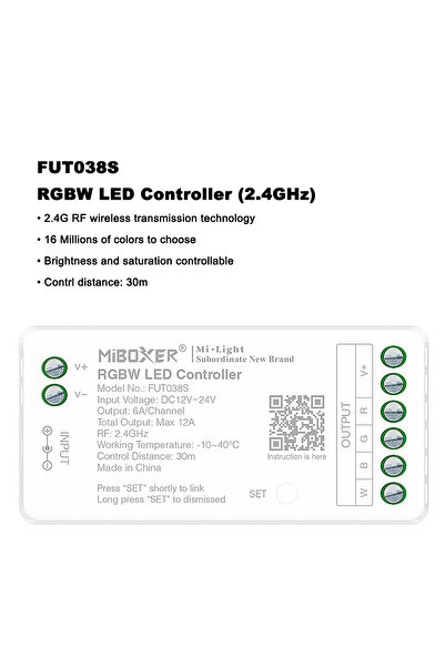 Choice وحدة تحكم LED FUT038S RGBW Miboxer FUT035S FUT036S FUT037S FUT038S FUT...