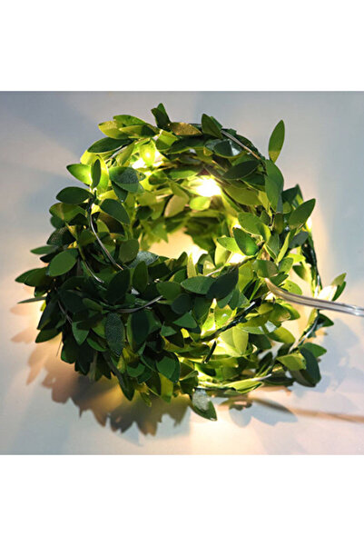 Choice 5 أمتار 50 مصباحًا أخضر 1 ورقة خارجية صغيرة LED سلك نحاسي سلسلة أضواء ...