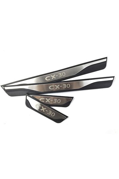 Choice 4Pcs/Lot ABS Stainless Steel For 2019-2023 MAZDA CX-30 CX30 CX 30 DM Door Sill Pedal Welcome Scuf...