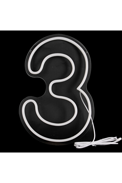 Choice لافتة نيون مكونة من 3 أرقام لأعياد الميلاد وأضواء أكريليك من 0 إلى 9 م...