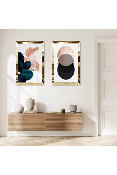 Zevahir Mobilya Dekorasyon SET DE TABLĂ MODERNĂ DUALĂ MDF CU CADRU DE PLEXY C...