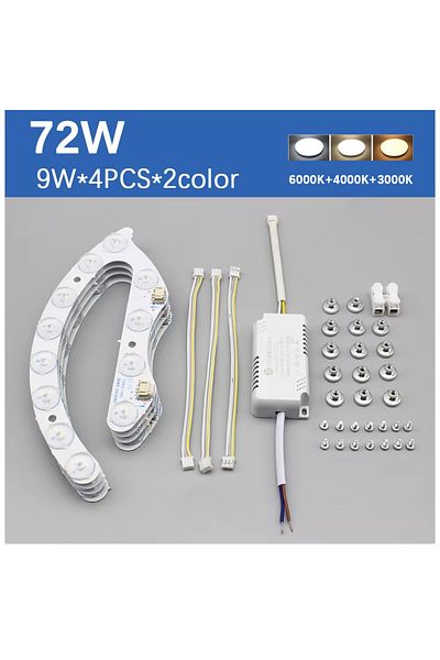 Choice 72W Tricolor Light Led Module For Ceiling Lights Dimming 220V Replacement Led Light Panel 72W 96W E