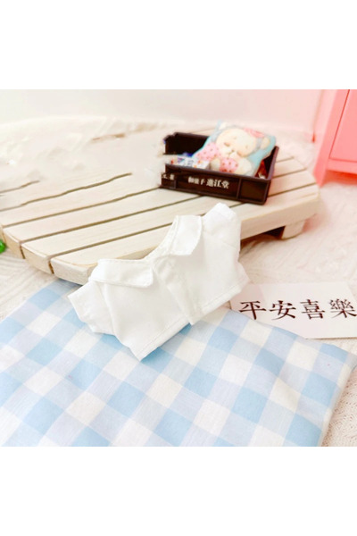 Choice قميص أبيض بدون دمية، لدمية لابوبو مجموعة ملابس وقبعة 17 سم ملابس وأحذية وإكسسوارات دمية DIY قطار