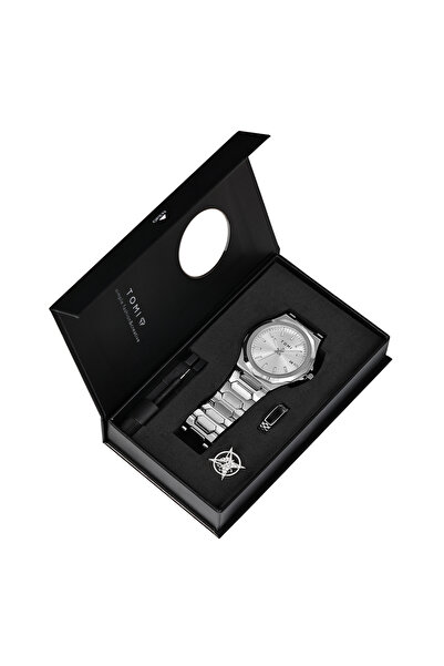 choice2 Silver TOMI Luxury Business Men's Watch Gift Box Set High Quality Ros...