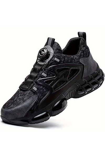 Choice 46 678 Rotating Button Safety Shoes Men Steel Toe Sneaker Air Cushion Work Shoes Man Puncture Proof