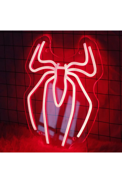Choice لافتة نيون حمراء على شكل أنمي العنكبوت، لافتة مضيئة بإضاءة LED، لافتات...