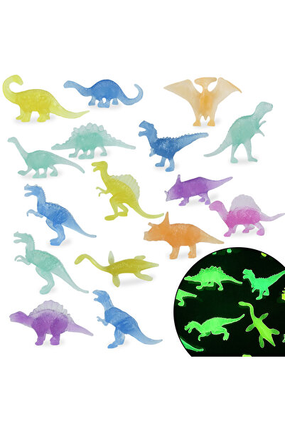 Choice 16 قطعة z04 13/16 قطعة ديناصورات صغيرة مضيئة تتوهج في الظلام ألعاب دين...