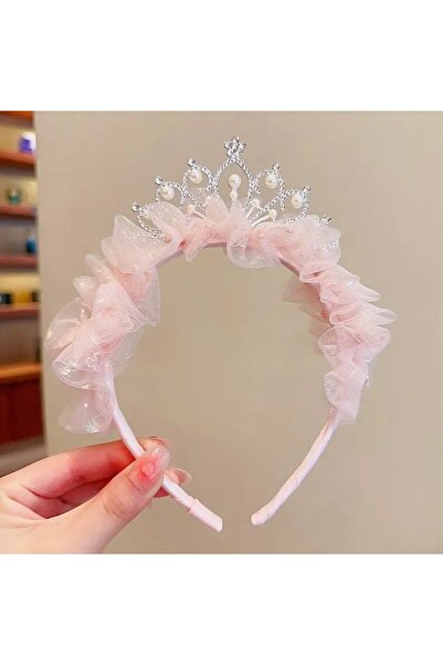 Choice لون A Sweet Lovely Girl Headband إكسسوارات الشعر الوردي والأزرق Kawaii Lace Headband للأطفال في العطلات