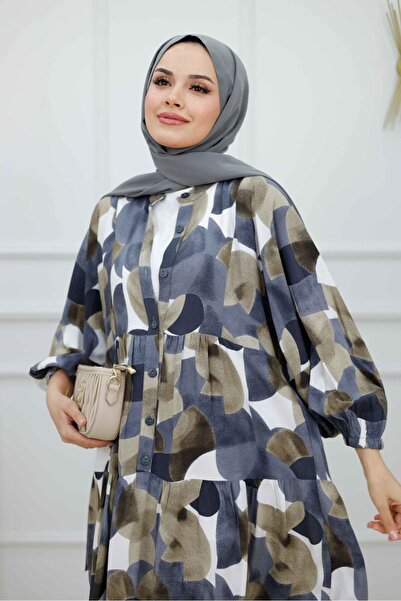 VALENS BOUTİQUE Shirt-Like Hijab Dress Hazal