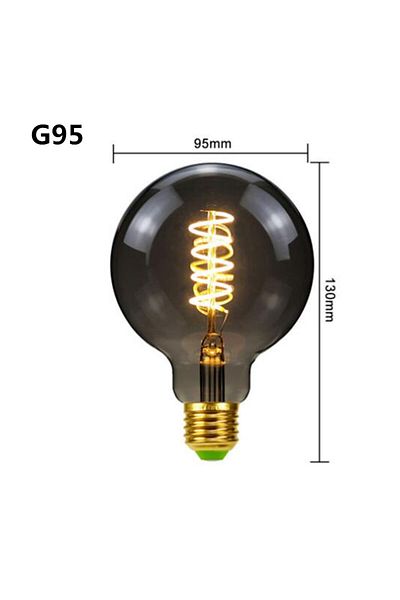 Choice 4W Dimmable Yes G95 220V LED E27 ST64 G80 G95 G125 4W Dimmable220V Smoky Gray Warm GSpiral Filam