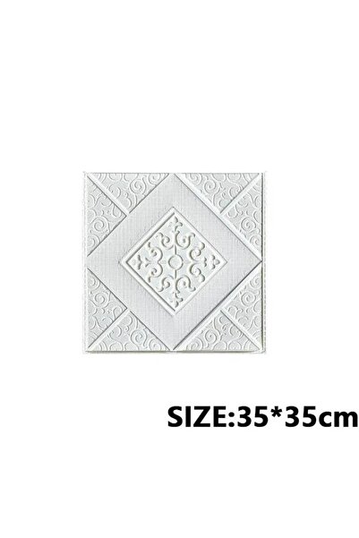 Choice 20 قطعة 35 سم × 35 سم أبيض 5-20 قطعة 35*35 سم ورق حائط سقف ثلاثي الأبعاد ملصقات حائط مقاومة للماء من الطوب جدار رغوي