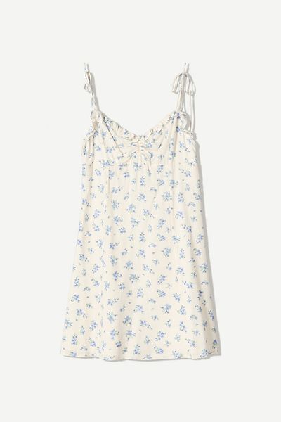 Bershka Printed strappy mini dress