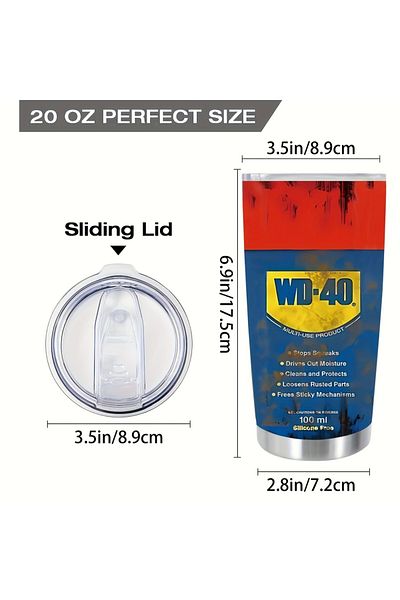 Choice 501-600ml blue 20oz Insulated Stainless Steel Tumbler with Lid - Double-Walled, Reusable Water Bottl